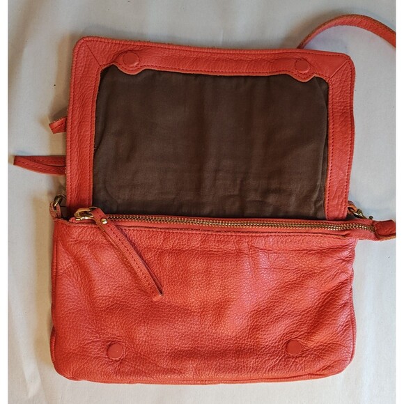 Linea Pelle Collection Crossbody Bag Womens Leather Gold Hardware Adjustable Str - Picture 6 of 13